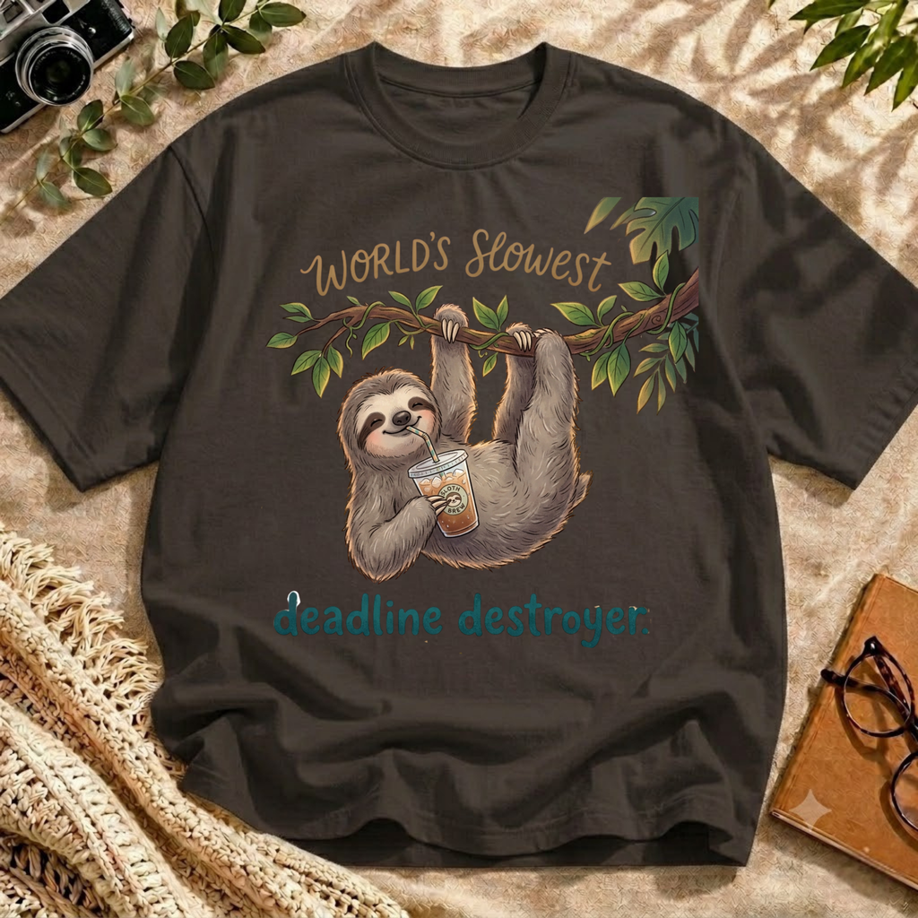 Lazy Sloth Coffee Tee