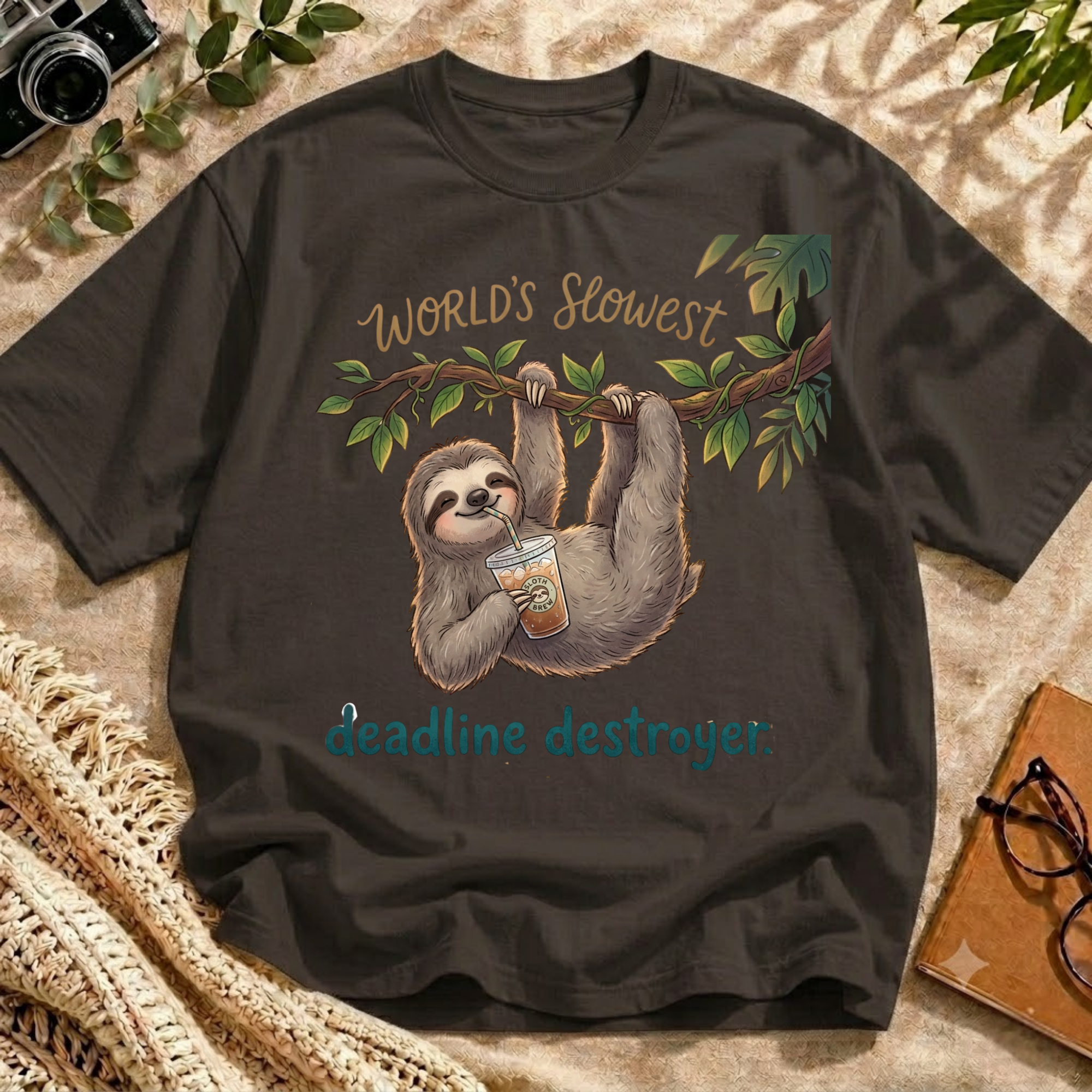 Lazy Sloth Coffee Tee