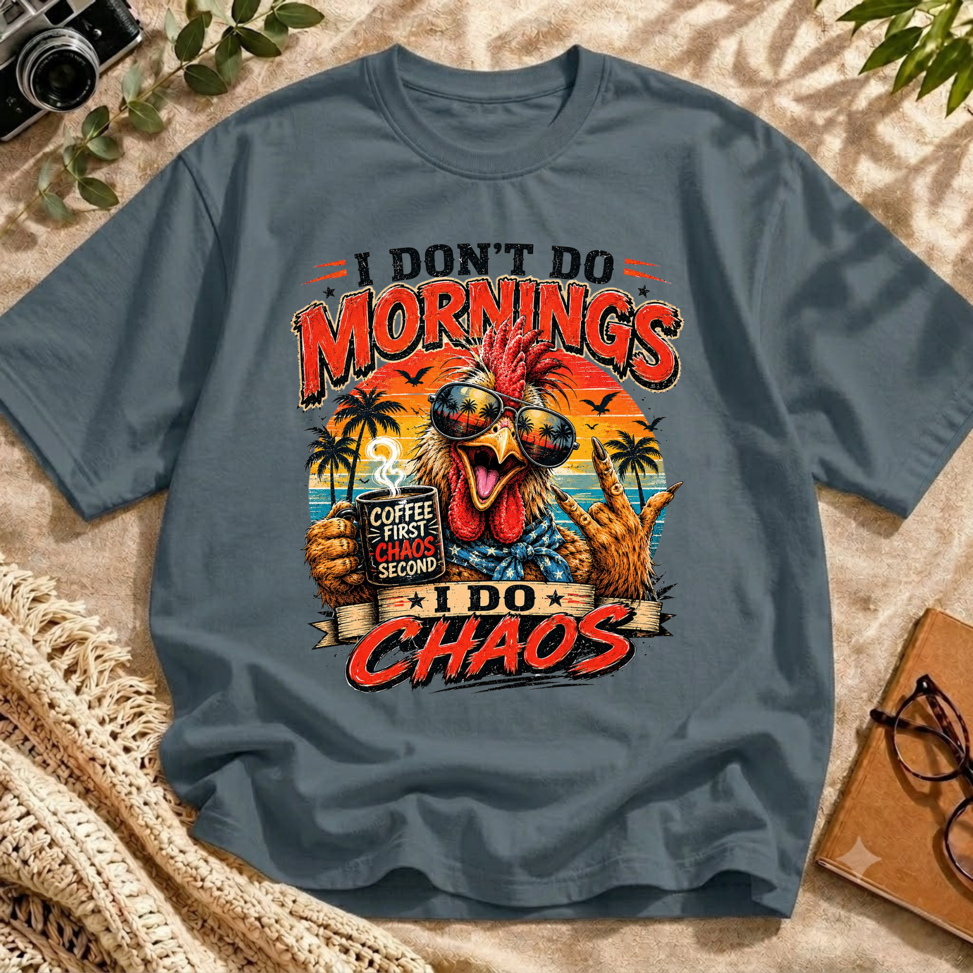Morning Chaos Rooster Tee