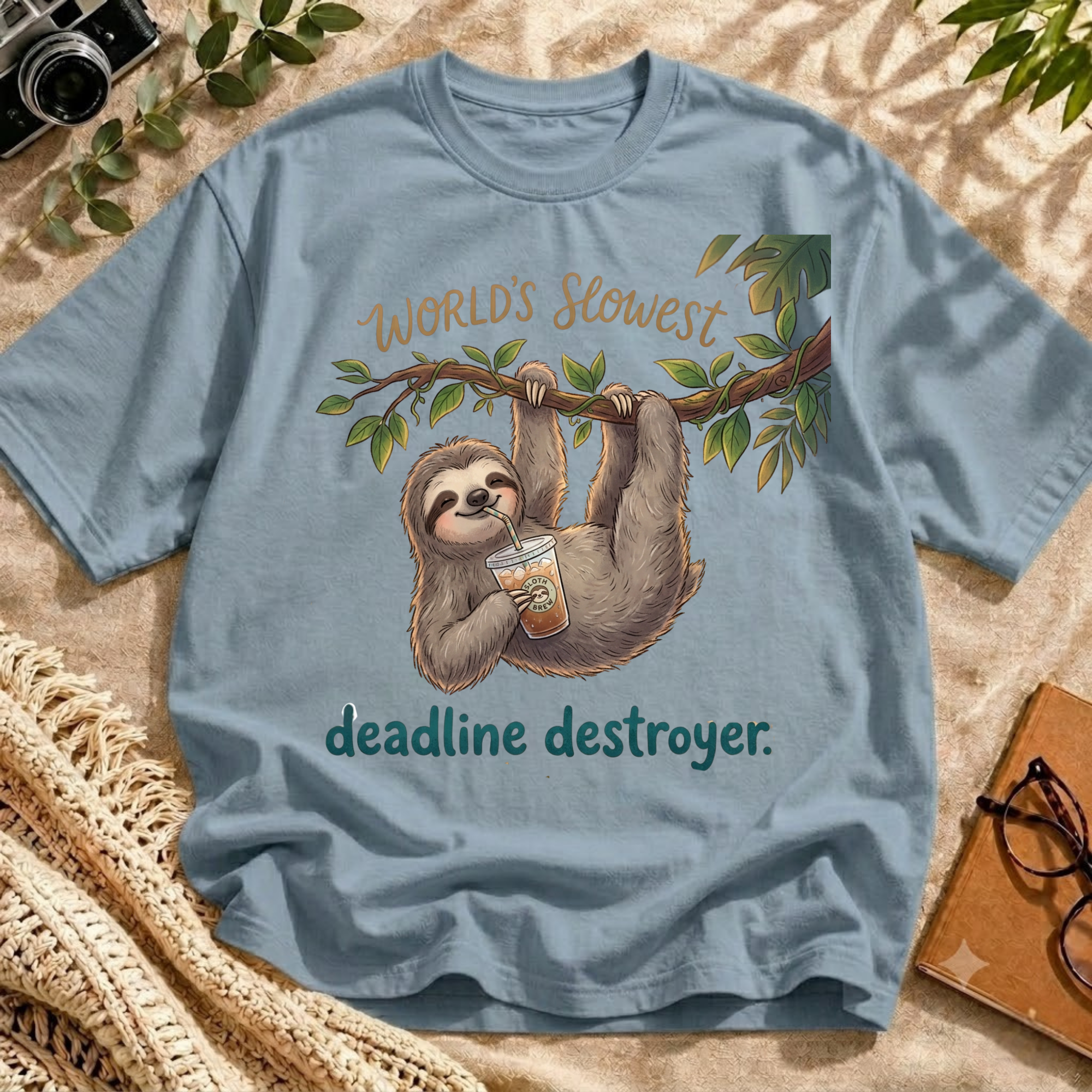 Lazy Sloth Coffee Tee