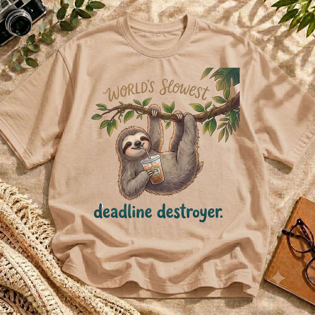 Lazy Sloth Coffee Tee