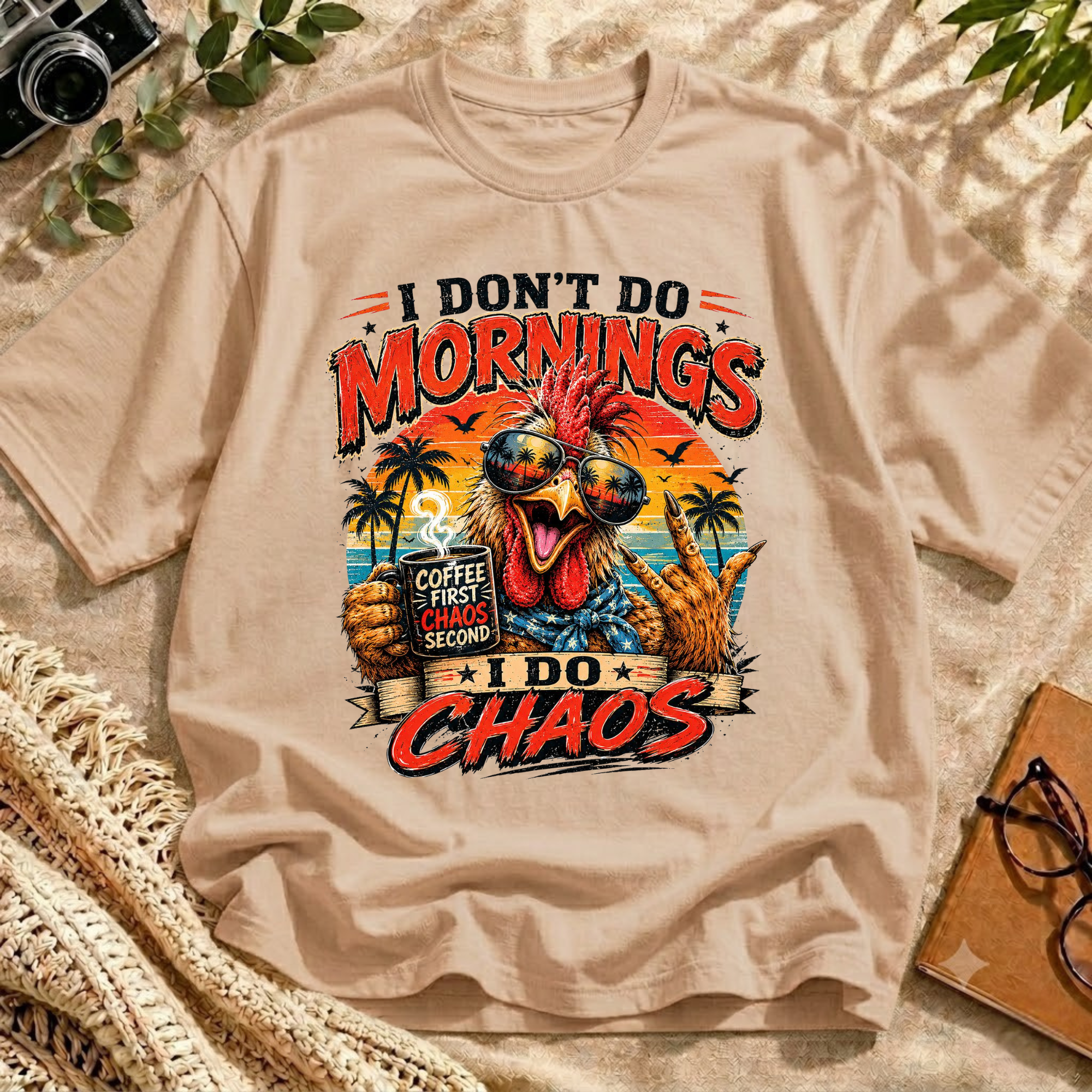 Morning Chaos Rooster Tee