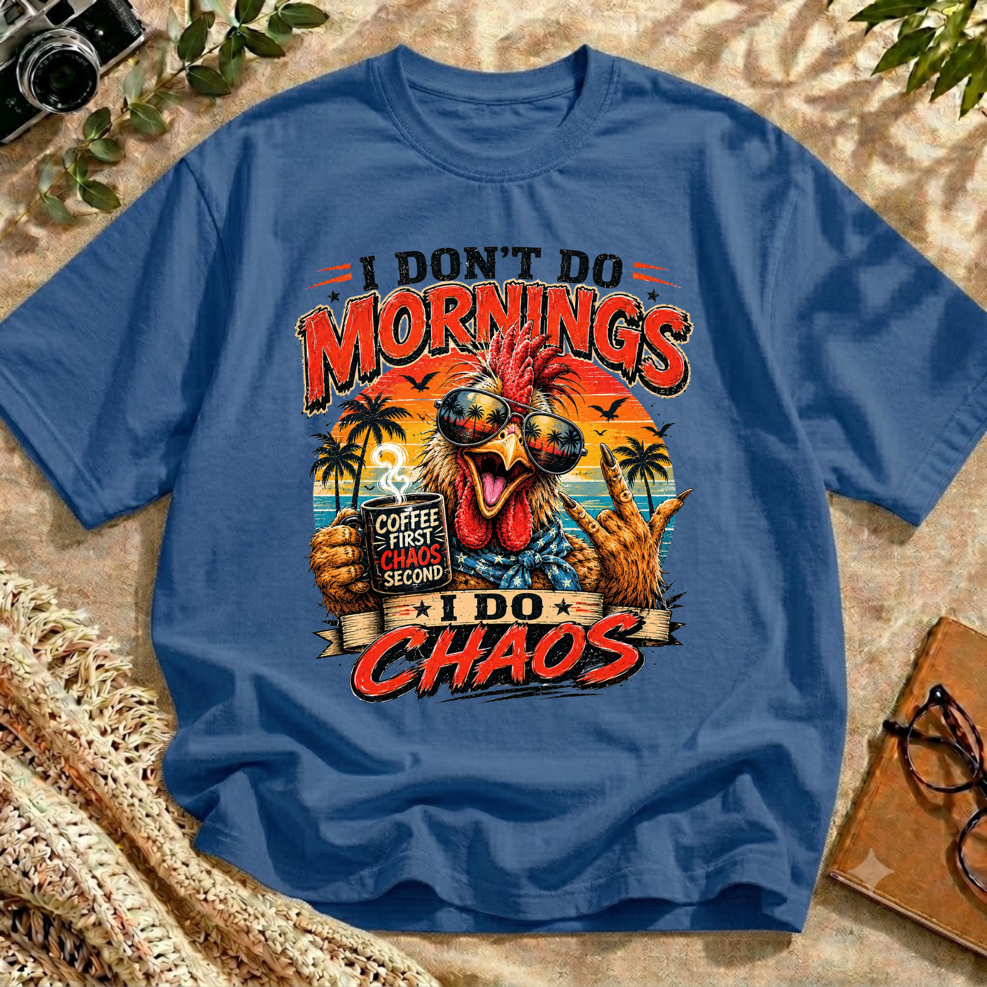 Morning Chaos Rooster Tee