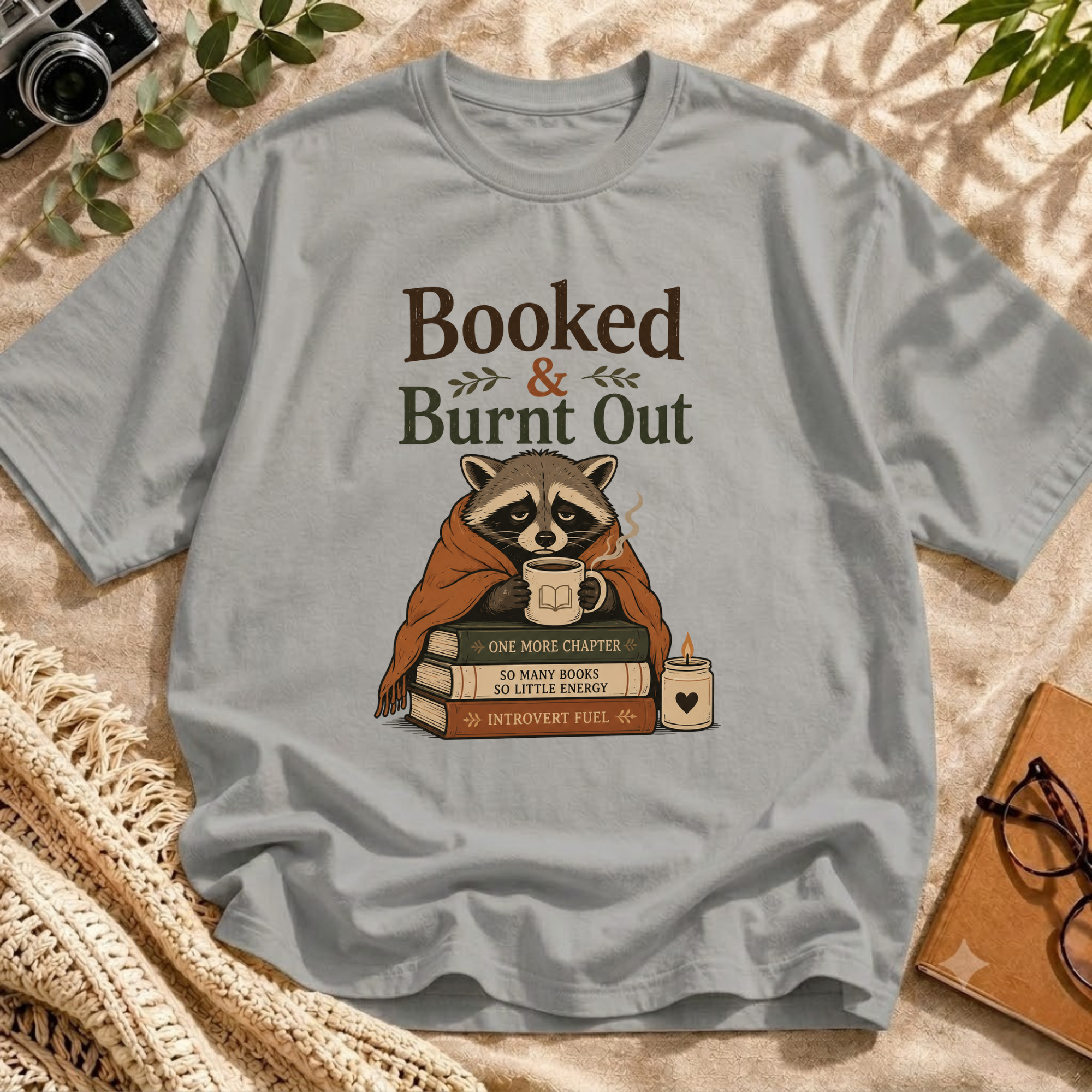 Bookworm Raccoon Tee