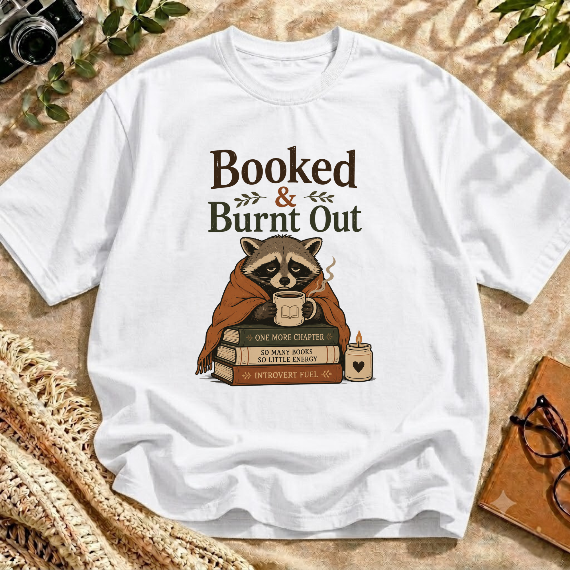 Bookworm Raccoon Tee